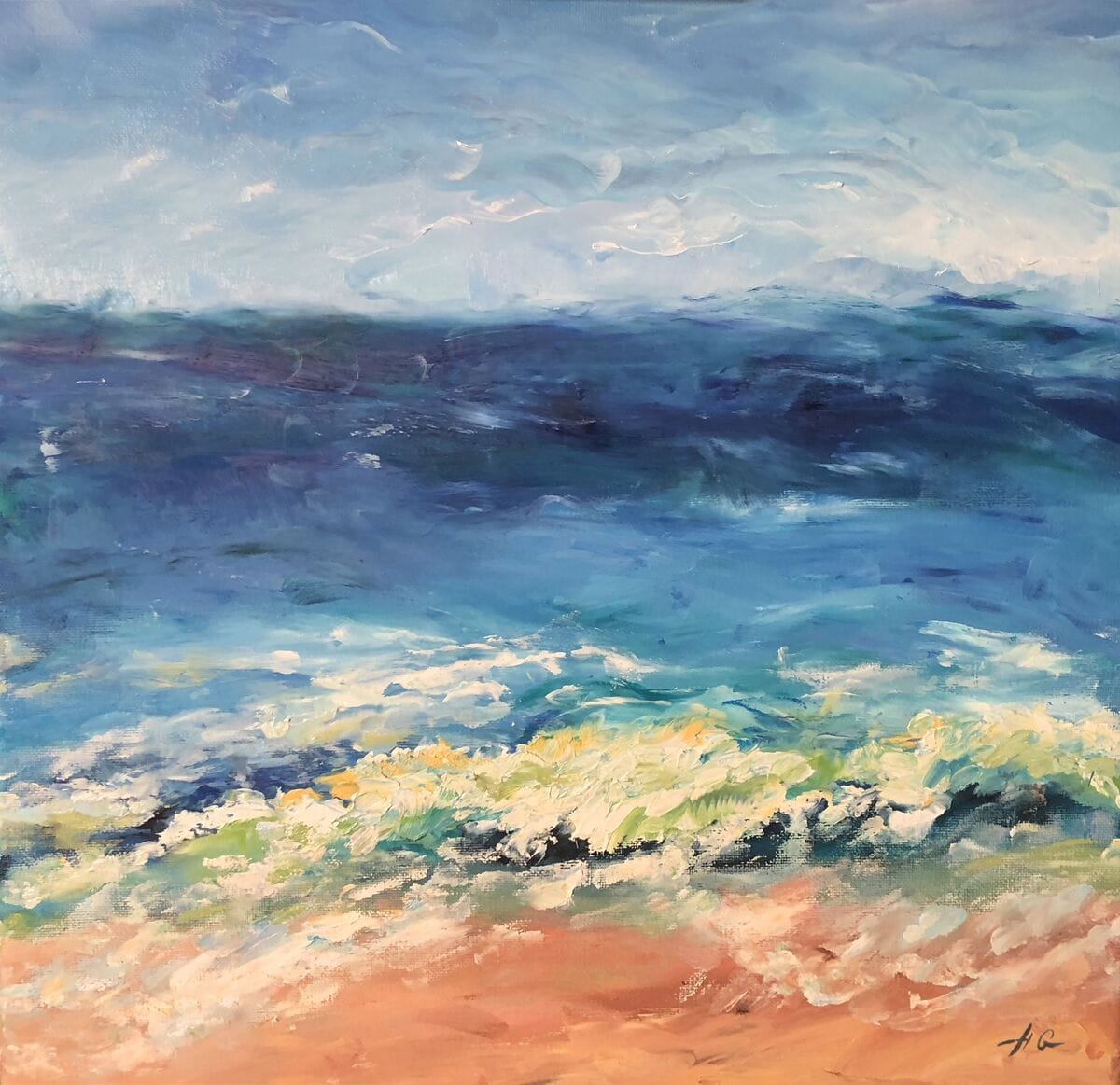 חוף ים ביום קיץ